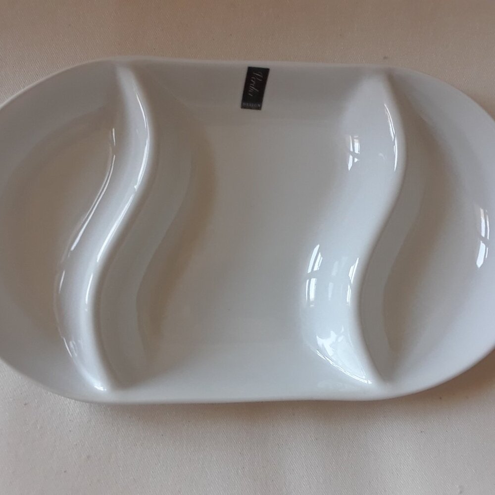 New Porcelain Divided Serving Plate